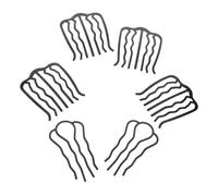 MAGICLULU 6 pezzi Fermagli per Capelli Forchetta Nera per Chignon e Acconciature Eleganti Clip Laterali Antiscivolo Forma U Accessori Resistenti e Delicati per Styling di Frangia e Updo