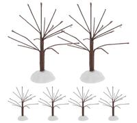 MAGICLULU 6 Pezzi Mini Albero Modello in Ferro e Plastico Color Caffè per Decorazioni Fai-da-te e Paesaggi Ferroviari, per Scenari di Casa e Tracciati Ferroviari