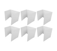 MAGICLULU 6 Pezzi Paravento per Scrivania in Plastica Bianco Riutilizzabile, Robusto e Facile da Pulire, Pannello Pieghevole Trifoglio per Lezioni ed Esami in Aula