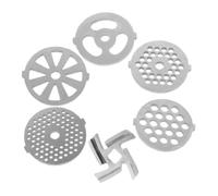 MAGICLULU 6 Pezzi Set accessori per carne piatto macinazione piatto tritacarne lame da taglio per tritacarne Attaccamento del alimentare Acciaio inossidabile