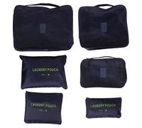 MAGICLULU 6 Pezzi Set di Cubi da Viaggio per Valigia Oxford Leggero e Salvaspazio con Design a Quattro Scomparti per Organizzare Abiti e Biancheria Durante Viaggi e Controlli Aeroportuali