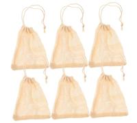 MAGICLULU 6 Sacchetti Porta Sapone Con Coulisse Beige Delicati Sulla Pelle Ideali Per Sapone Per Il Viso Fatto A Mano