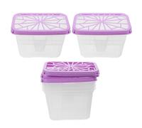 MAGICLULU 6 Scatole Deumidificatore Portatile in Plastica Riutilizzabili con Coperchio, Contenitori Assorbi-umidità Compatti per Armadio, Bagno e Cucina, Scatole di Ricarica per Umidità