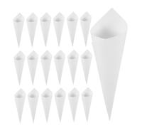 MAGICLULU 60 Pezzi Conetti Riso in Carta Kraft Bianca, Cono Carta per Petali Fiore e Coriandoli per Matrimonio, Eleganti per Nozze e Feste