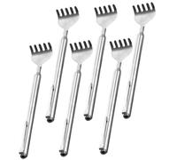 MAGICLULU 6pezzi Grattaschiena Telescopico Portatile in Acciaio Inossidabile Strumento Manuale per Grattarsi la Schiena Massaggiatore per Schiena per Uomo e Adulti