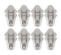 MAGICLULU 8 Pezzi Chiusura a Leva a Becco D'anatra in Ferro per Scatole di Legno e Latta, Ganci Antichi Serratura, Chiavistello a Gancio Retrò per Cassette Attrezzi e Cantinette Vino,