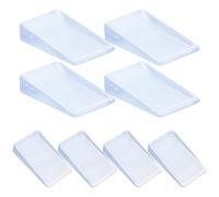 MAGICLULU 8 Pezzi Cunei di Livellamento per Mobili in Pvc Bianco, Stabilizzatori per Tavoli e Fermaporta Antiscivolo, Protezione per Pavimenti Irregolari in Casa