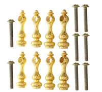 MAGICLULU 8 Pezzi Fusi in Ferro per Mobili Testa a Zucca Oro, Installazione Semplice e Rimozione senza Sforzo, Accessori Decorativi per Ringhiere in Casa e Ufficio