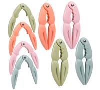 MAGICLULU 8pezzi Pinze per Granchio in Colorata Strumenti Compatti per Sgusciare Zampe di Crostacei Cracker per Granchio Leggero e Facile da Usare Utensili da Cucina per Pesce e Molluschi