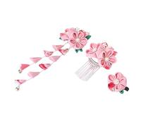 MAGICLULU Accessori Per Giapponesi 3 Pezzi Fermagli Per Con Fiori in Stoffa Per Lato O Dietro I Colorati