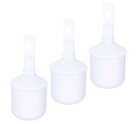 MAGICLULU Accessorio di Ricambio per Bastone da Passeggio per Non Vedenti 3 Pezzi Punta a Gancio in Gomma Bianca a Sfera Rotante per Stabilità e Sicurezza in Ambienti Interni ed Esterni