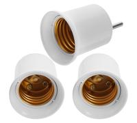 MAGICLULU Adattatore Portalampada Presa E27 E26 3 Pezzi Base in Abs e Rame per Lampadine LED Risparmio Energetico, per Applique e Luci da Percorso