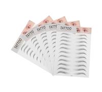 MAGICLULU Adesivi per Sopracciglia 3d Impermeabili 6d, Set da 5 Pezzi, Effetto Naturale Realistico, Adesivo Staccabile per Sopracciglia Folte, Uso Quotidiano e Feste, Facile Applicazione