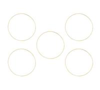 MAGICLULU Anelli in Metallo Dorati 5 Pezzi 30cm per Acchiappa Sogni Fai da Te Resistenti e Non Deformabili per Progetti Artigianali Creativi