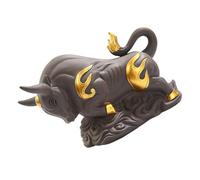 MAGICLULU Animale Domestico Del Tè Arredamento Per La Casa Mucche Carino Peluche Tavolo Mucca Decorazione Roba Carina Scultura Di Bestiame Argilla Viola