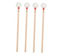 MAGICLULU Bacchette per Timpani Professionali in Feltro Bianco con Manico in Legno Ergonomico Set da 4 Pezzi per Orchestre Sinfoniche e Bande Scolastiche Mazze per Percussioni con Suono