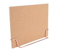 MAGICLULU Bacheca Sughero da Parete con Base Rosa Oro Memo Board Portatile in Legno per Ufficio e Casa Lavagnetta per Appunti e Messaggi Piccola Bacheca per Scrivania e Aula