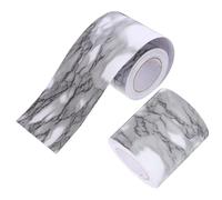 MAGICLULU Battiscopa Flessibile in Pvc Effetto Marmo Bianco 5 Cm X 5 M, Adesivo Staccabile e Attaccabile per Pareti Tv, Camere, Balconi e Corridoi, 2 Pezzi Modanatura senza Colla