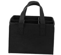 MAGICLULU Borsa Termica Per Il Trasporto Di Bottiglie Di Vino Borsa Divisa Per 6 Bottiglie Portatile in Feltro Con Finiture Nere Riutilizzabile