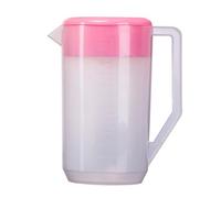 MAGICLULU Brocca per Acqua con Bilancia in Plastica 4000 Ml con Coperchio Antigoccia, Brocca da Frigorifero per Bevande Fredde e Tè Freddo, Caraffa Grande Capacità per Uso Riutilizzabile