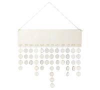 MAGICLULU Calendario Fai da Te in Legno da Appendere, Tavola Promemoria Compleanni e Anniversari Ciondolo, Decorazione Murale Creativa per Casa e Ufficio, Set 50 Dischi Rotondi