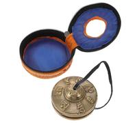 MAGICLULU Campanella Percussione in Rame Colore Oro Set Suono Chiaro e Acuto Strumento Portatile per Meditazione e Terapia del Suono
