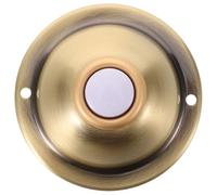 MAGICLULU Campanello Vintage in Ferro Rotondo Pulsante Cablato Efficiente e Resistente, Copertura Oro Elegante per Casa e Ufficio, Stile Retrò Decorativo