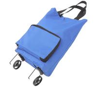MAGICLULU Carrello Spesa Pieghevole Blu, Capienza Grande, con Ruote