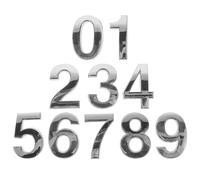 MAGICLULU Cartelli Numero Civico 5 Cm Argento, Set da 10 Pezzi, Numeri Adesivi per Porta e Stanza, Targhe Numeriche Moderne per Uso Interno e Segnaletica Indirizzi