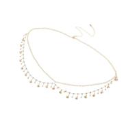 MAGICLULU Catena la Pancia in Metallo Strass e Nappine, Regolabile a Strati, Accessorio Versatile per Donne, per Eventi Estivi e Danza sulla Spiaggia