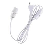 MAGICLULU Cavo Interruttore On/off da 1,8 M Portalampada E14 in Pvc Bianco, Facile Installazione per Bagno e Camera da Letto