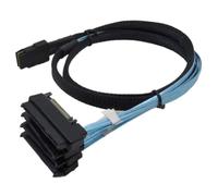 MAGICLULU Cavo Mini Sas Sff-8087 a 4 6, Rame e Acciaio | Cablaggio Ordinato, Flessibile, Riduce L'impatto Sul Flusso, per Case Computer