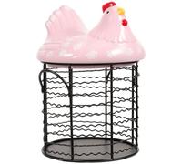 MAGICLULU Cestino Portaoggetti in Metallo A Forma Di Pollo Per Uova Portaoggetti Da Cucina Supporto Da Banco