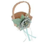 MAGICLULU Cesto Di Fiori Portatile Vimini Ragazze Nome Floreale Mazzo Portatore Juta Cestino Della Sposa Venire Mano Favore Sottile Cesto Di Fiori Per Il Matrimonio Biancheria