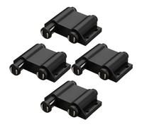 MAGICLULU Chiusura Magnetica a Pressione per Mobili 4 Pezzi Nero Serratura a Scatto Doppia Testa, Cerniera Pivotante per Porte Armadi e Fermaporta Magnetico per Mobili Cucina e Soggiorno