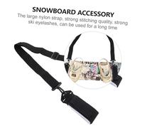 MAGICLULU Cinghia da Sci Regolabile Antiscivolo 2 Pezzi Supporto a Gancio e Anello Tracolla Portatile Resistente per Snowboard Accessorio Trasporto Sci per attività Sportive all’Aperto