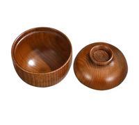 MAGICLULU Ciotola in Legno di Acero con Coperchio, Piccola Ciotola Giapponese per Zuppa e Snack, Contenitore per Servire Cibo Caldo per Casa e Ristoranti, Design Pratico e Decorativo