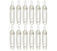 MAGICLULU Clip per Chioma Donna per Tenere i Chioma in Lega Argento 12 Pezzi a Forma di Spilla da Balia, Fermagli Resistenti Durante Trucco o Lavaggio del Viso