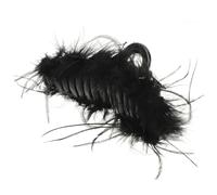 MAGICLULU Clip per Chioma Piume Nero in Acrilico Leggero e Resistente, Accessorio Vintage Elegante e Confortevole, per Acconciature Femminili e Cerimonie