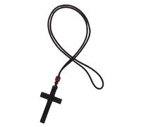 MAGICLULU Collana Croce Legno Naturale per Uomini Donne e Ragazze Pendente Vintage Artigianale e Sostenibilità per Specchietto Retrovisore Auto e Accessorio Spirituale
