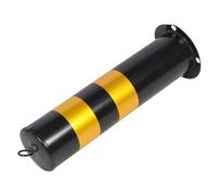 MAGICLULU Colonna di Sicurezza in Acciaio Nero-giallo Barriera Parcheggio Resistente e Riflettente per Strade Porte di Fabbriche e Aree Commerciali Posto di Avvertimento Rimovibile e