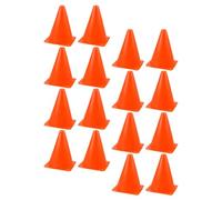 MAGICLULU Coni di Allenamento Calcio e Pattinaggio 16 Pezzi 18 Cm Arancioni in Plastica per Esercizi di Agilità e Percorsi a Ostacoli Sportivi