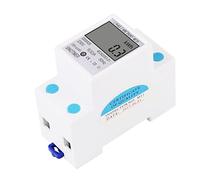 MAGICLULU Contatore Elettronico con Display LCD Misuratore Potenza per Installazioni Domestiche Compatibile con Guide Din Misurazione