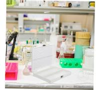 MAGICLULU Contenitore per Vetrini Microscopio Slot con Chiusura in Inossidabile Organizer per Conservazione Campioni Laboratorio Protezione Riutilizzabile per Diapositive
