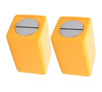 MAGICLULU Contenitore Porta Lame Resistente in Abs 2 Pezzi Scatoletta Multiuso per Lame Rotte Metodo di Stoccaggio Sicuro per Ufficio e Dormitorio Giallo