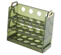 MAGICLULU Contenitore Portaoggetti A Tre Strati Di Capacità Supporto Per Frigorifero Materiale Pp Marcatore Del Tempo 30 Uova Tidy Fresh