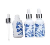 MAGICLULU Contenitori Per Oli Essenziali Bottiglie Da 30ml Set Da 3 in Ceramica Bianca Contagocce Ricaricabili Per Aromaterapia e Viaggi