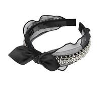 MAGICLULU copricapo di pizzo fasce di pizzo per le donne per il trucco dell'orecchio tiara per con fiocco copricapo fatto a mano perla Corea del Sud c231