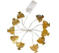 MAGICLULU Corda Nove luci della stringa del candeliere ornamento di hanukkah stelle lucine luci led luce led forniture per feste di Hanukkah lampade a sospensione per camera da letto Golden