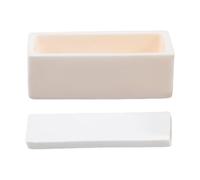 MAGICLULU Crogiolo da Laboratorio in Ossido di Alluminio Coperchio, Barca per Fusione Metalli e Ciotola per Forno Ceramica, Dimensioni 60X30X20 MM